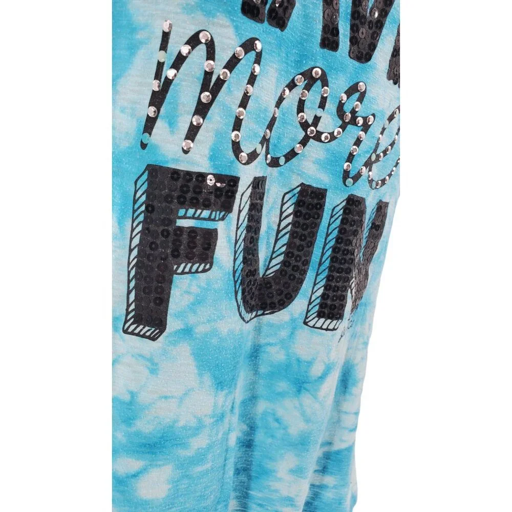 Justice 16 XL Girls' Mermaid Swim Cover-up Dress Tie-Dye Sequin Glitter Bling